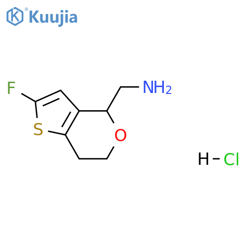 {2-fluoro-4H,6H,7H-thieno3,2-cpyran-4-yl}methanamine hydrochloride structure