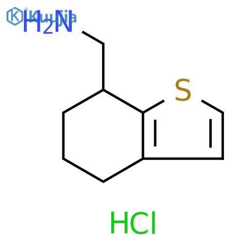 4,5,6,7-tetrahydro-Benzo[b]thiophene-7-methanamine hydrochloride structure