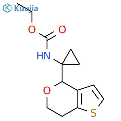 Ethyl 1-(6,7-dihydro-4H-thieno[3,2-c]pyran-4-yl)cyclopropylcarbamate structure