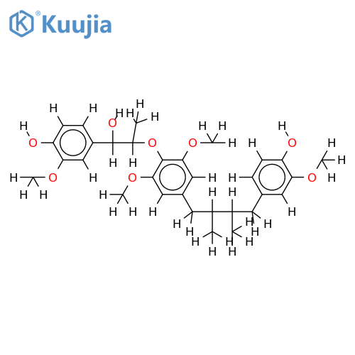 (+)-(7''S,8S,8'R,8''R)-4,4''-dihydroxy-3,3',3'',5'-tetramethoxy-4',8''-oxy-8,8'-sesquineolignan-7''-ol structure