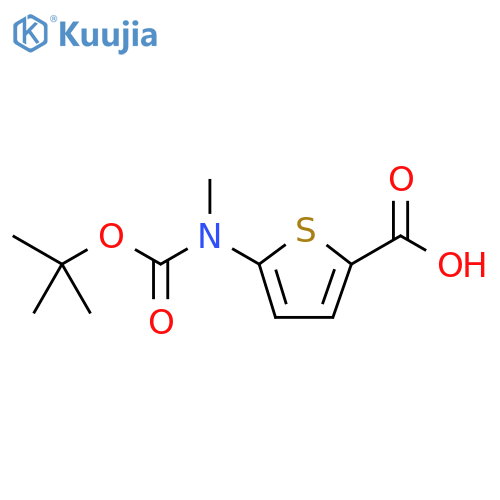 5-{(tert-butoxy)carbonyl(methyl)amino}thiophene-2-carboxylic acid structure