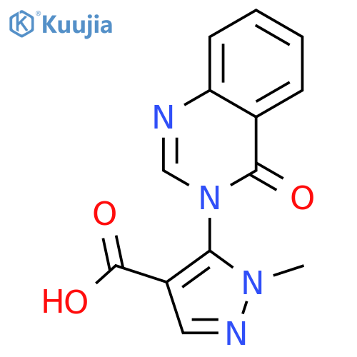 1H-Pyrazole-4-carboxylicacid, 1-methyl-5-(4-oxo-3(4H)-quinazolinyl)- structure