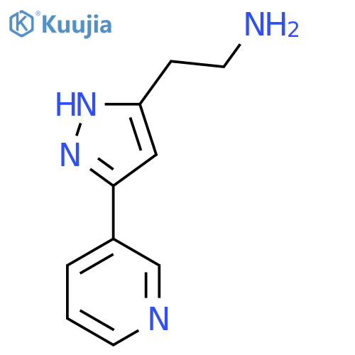 2-(3-(Pyridin-3-yl)-1H-pyrazol-5-yl)ethan-1-amine structure
