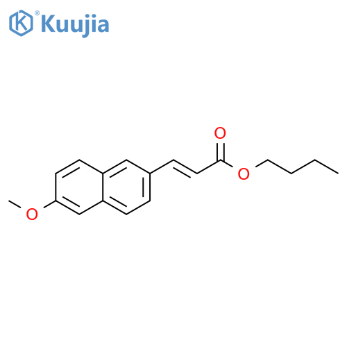 2-Propenoic acid, 3-(6-methoxy-2-naphthalenyl)-, butyl ester, (2E)- structure