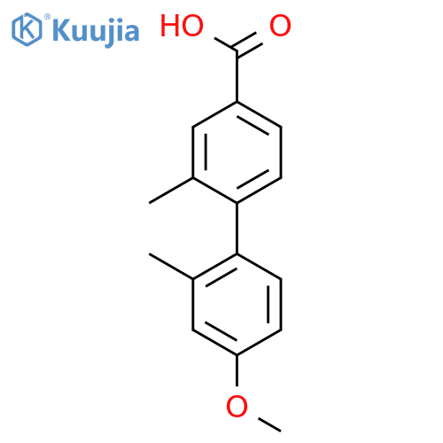 4-(4-Methoxy-2-methylphenyl)-3-methylbenzoic acid structure