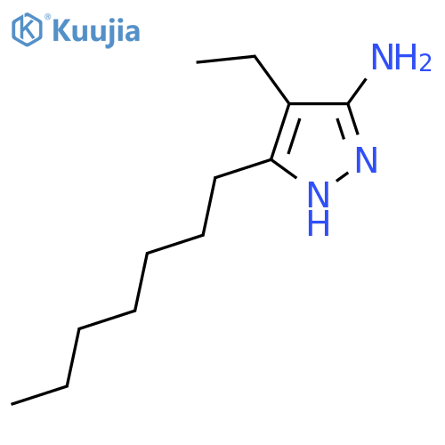 4-ethyl-3-heptyl-1H-pyrazol-5-amine structure