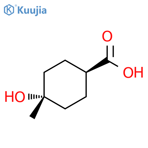 Cyclohexanecarboxylic acid, 4-hydroxy-4-methyl-, cis- structure