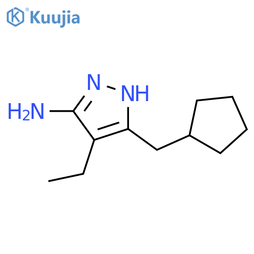 3-(Cyclopentylmethyl)-4-ethyl-1h-pyrazol-5-amine structure