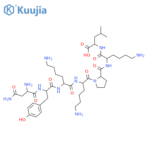 L-Leucine, L-asparaginyl-L-tyrosyl-L-lysyl-L-lysyl-L-prolyl-L-lysyl- structure