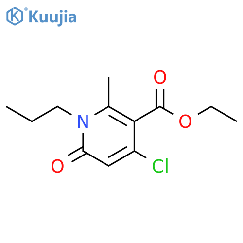 4-chloro-2-methyl-6-oxo-1-propyl-1,6-dihydro-pyridine-3-carboxylic acid ethyl ester structure