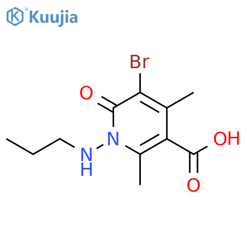 5-Bromo-2,4-dimethyl-6-oxo-1-propylamino-1,6-dihydro-pyridine-3-carboxylic acid structure