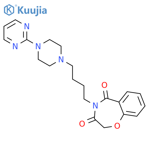 1,4-Benzoxazepine-3,5(2H,4H)-dione,4-[4-[4-(2-pyrimidinyl)-1-piperazinyl]butyl]- structure