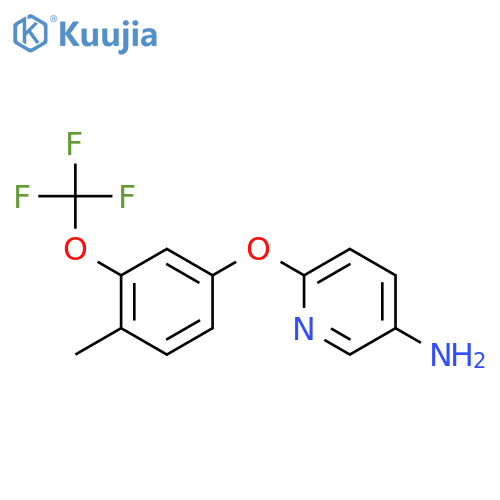 6-(4-methyl-3-(trifluoromethoxy)phenoxy)pyridin-3-amine structure