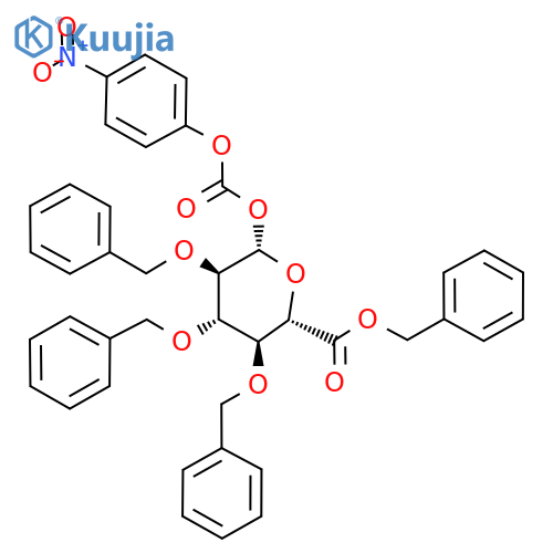 4-Nitrophenoxycarbonyl 2,3,4-tri-O-benzyl-β-D-glucopyranuronic acid benzyl ester structure