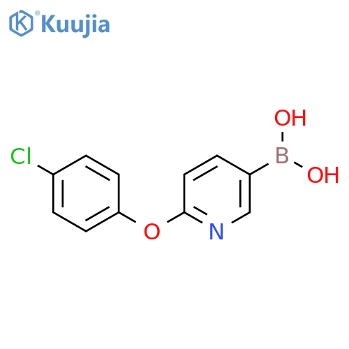 2-(4-Chlorophenoxy)pyridine-5-boronic acid structure
