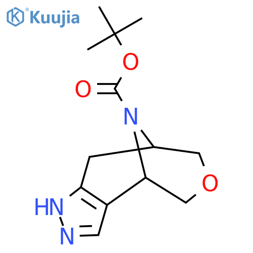 tert-Butyl 1,4,5,7,8,9-hexahydro-4,8-epiminooxocino[5,4-c]pyrazole-10-carboxylate structure