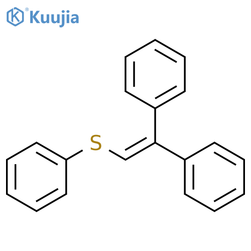 Benzene, 1,1'-[(phenylthio)ethenylidene]bis- structure