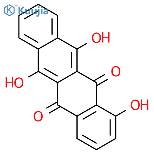 5,12-Naphthacenedione,1,6,11-trihydroxy- structure