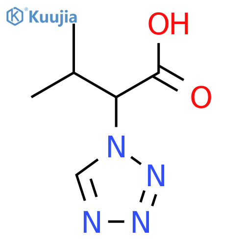 3-methyl-2-(1H-1,2,3,4-tetrazol-1-yl)butanoic acid structure