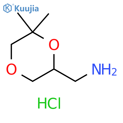(6,6-dimethyl-1,4-dioxan-2-yl)methanamine hydrochloride structure