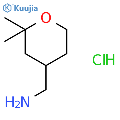 (2,2-Dimethyltetrahydro-2H-pyran-4-yl)methanamine hydrochloride structure