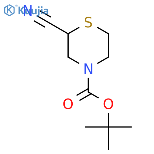 Tert-butyl 2-cyanothiomorpholine-4-carboxylate structure