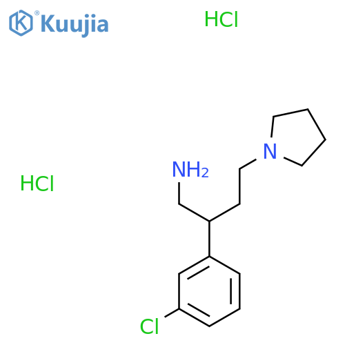 1-Pyrrolidin-3-(3'-chlorophenyl)-3-methylamine-propane 2hcl structure