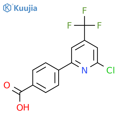 4-(6-Chloro-4-trifluoromethyl-pyridin-2-yl)-benzoic acid structure