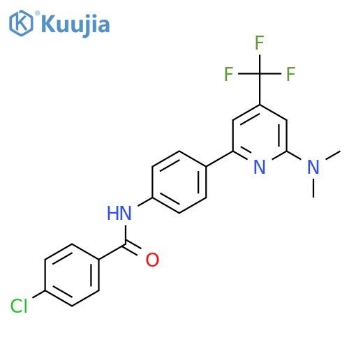4-Chloro-N-[4-(6-dimethylamino-4-trifluoromethyl-pyridin-2-yl)-phenyl]-benzamide structure
