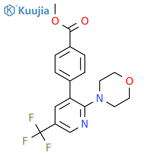 4-(2-Morpholin-4-yl-5-trifluoromethyl-pyridin-3-yl)-benzoic acid methyl ester structure