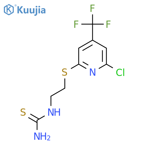 [2-(6-Chloro-4-trifluoromethyl-pyridin-2-ylsulfanyl)-ethyl]-thiourea structure