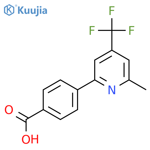 4-(6-Methyl-4-trifluoromethyl-pyridin-2-yl)-benzoic acid structure
