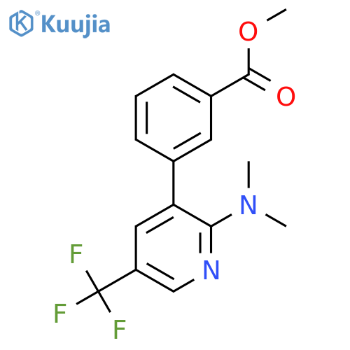 3-(2-Dimethylamino-5-trifluoromethyl-pyridin-3-yl)-benzoic acid methyl ester structure
