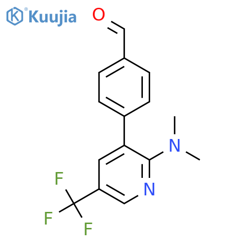 4-(2-Dimethylamino-5-trifluoromethyl-pyridin-3-yl)-benzaldehyde structure