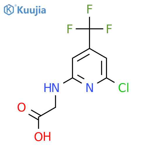 2-6-Chloro-4-(trifluoromethyl)-2-pyridylaminoacetic acid structure