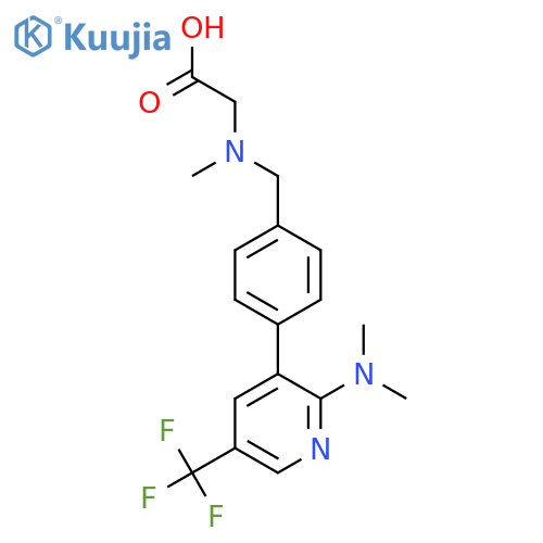 {4-(2-Dimethylamino-5-trifluoromethyl-pyridin-3-yl)-benzyl-methyl-amino}-acetic acid structure