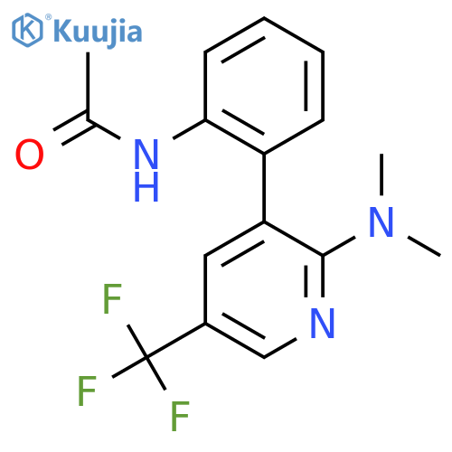 N-[2-(2-Dimethylamino-5-trifluoromethyl-pyridin-3-yl)-phenyl]-acetamide structure