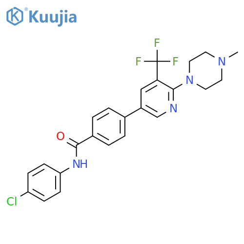 N-(4-Chloro-phenyl)-4-[6-(4-methyl-piperazin-1-yl)-5-trifluoromethyl-pyridin-3-yl]-benzamide structure