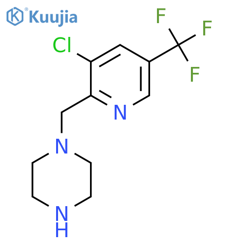 1-(3-Chloro-5-trifluoromethyl-pyridin-2-ylmethyl)-piperazine structure