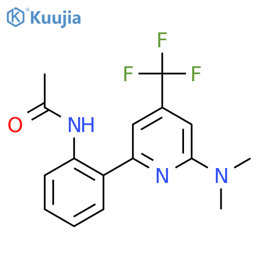 N-[2-(6-Dimethylamino-4-trifluoromethyl-pyridin-2-yl)-phenyl]-acetamide structure
