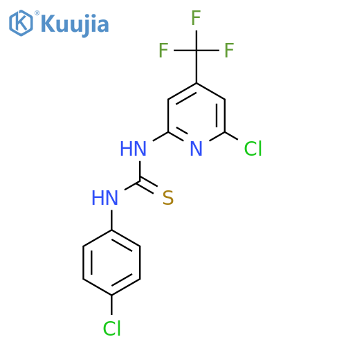 1-(4-Chloro-phenyl)-3-(6-chloro-4-trifluoromethyl-pyridin-2-yl)-thiourea structure