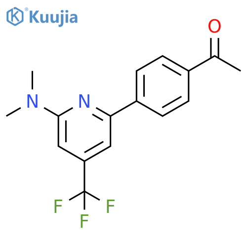 1-[4-(6-Dimethylamino-4-trifluoromethyl-pyridin-2-yl)-phenyl]-ethanone structure