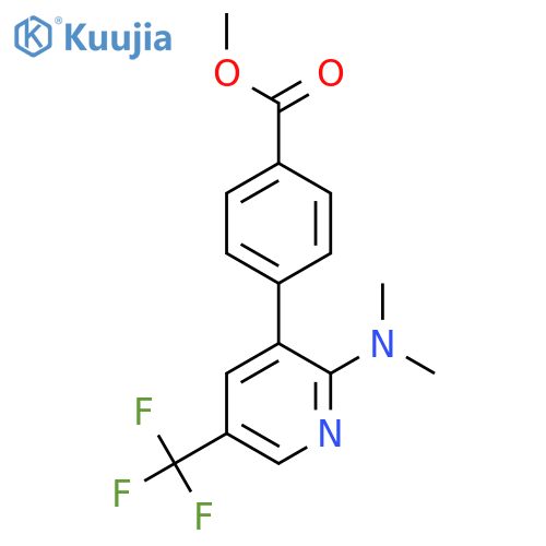 4-(2-Dimethylamino-5-trifluoromethyl-pyridin-3-yl)-benzoic acid methyl ester structure