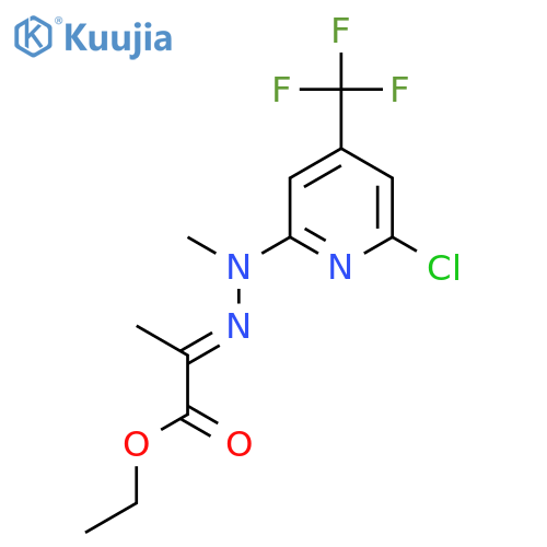 2-[(6-Chloro-4-trifluoromethylpyridin-2-yl)methyl-hydrazono]propanoic acid ethyl ester structure