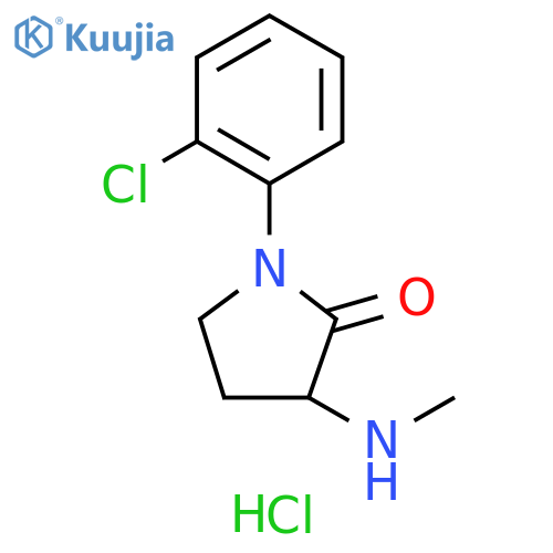 1-(2-chlorophenyl)-3-(methylamino)pyrrolidin-2-one hydrochloride structure