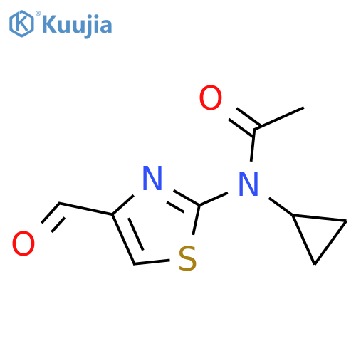 N-cyclopropyl-N-(4-formyl-1,3-thiazol-2-yl)acetamide structure