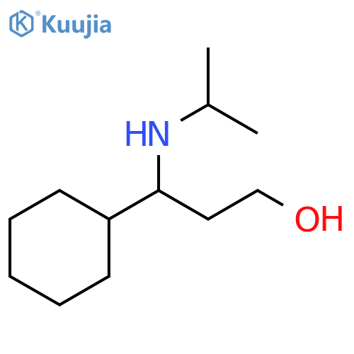 3-cyclohexyl-3-[(propan-2-yl)amino]propan-1-ol structure
