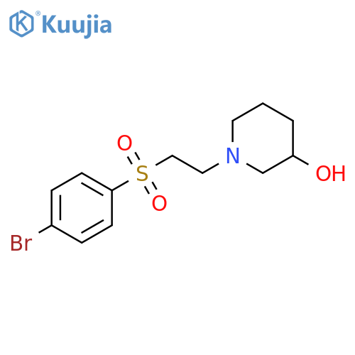 1-2-(4-bromobenzenesulfonyl)ethylpiperidin-3-ol structure