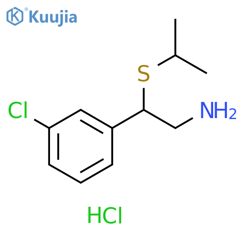 2-(3-chlorophenyl)-2-(propan-2-ylsulfanyl)ethan-1-amine hydrochloride structure