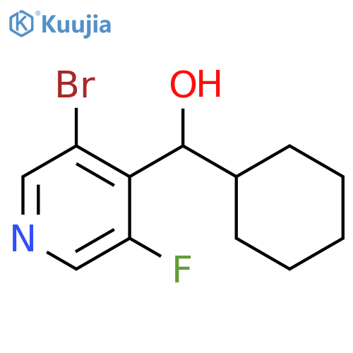(3-bromo-5-fluoropyridin-4-yl)(cyclohexyl)methanol structure